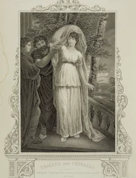 Ilustración de Troilo y Crésida, Acto III, Escena 2, por William Shakespeare (1564-1616)