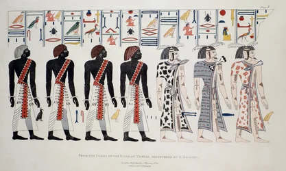 Ilustración de las Tumbas de los Reyes en Tebas, Descubiertas por G. Belzoni, impresión publicada en 1820