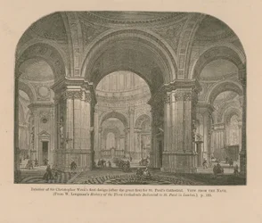 Interior del primer diseño de Sir Christopher Wren