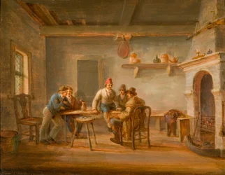 Interior de una posada inglesa