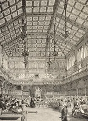 Interior de la Cámara de los Comunes, de 
