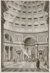 Interior del Panteón en Roma (restaurado)