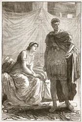Entrevista entre Octavio y Cleopatra