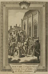 Jack Cade en Cannon Street declarándose Señor de la Ciudad de Londres
