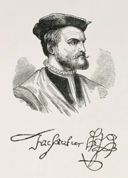 Jacques Cartier (1491-1557) ilustración del Volumen IV de 