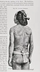 Hombre japonés tatuado