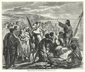 Jesús enseñando junto al mar, Mateo XIII