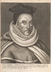John Clenche, de Memoriales Históricos de las Leyes Inglesas por William Dugdale, Londres 1666