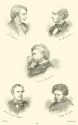 John Ruskin, John Stuart Mill, Thomas Carlyle, James Anthony Froude, Hugh Miller