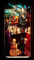 John Wesley (1703-91) predicando los evangelios en Inglaterra, c.1890