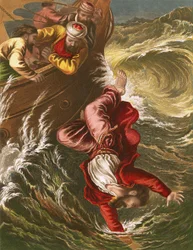 Jonás arrojado al mar