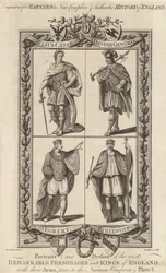 Julio César, un general danés, Egberto y Ethelwolf, ilustración de 