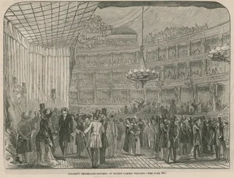 Concierto de Promenade de Jullien en el Covent Garden Theatre
