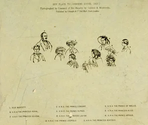 Placa Clave para el Retrato de la Familia Real en Osborne House, 1857