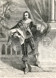 Rey Carlos I, ilustración tomada de la Historia Ilustrada de Inglaterra de John Cassell, 1857