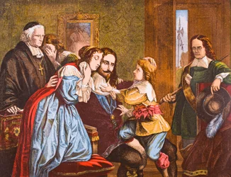 El Rey Carlos I de Inglaterra despidiéndose de sus hijos antes de su ejecución, de 