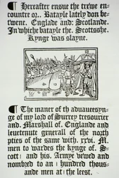 Rey Enrique VIII (1491-1547) y sus caballeros después de la victoria inglesa sobre los escoceses en Flodden Field, en 1513