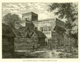 Palacio del rey Kwoffis, Coomassie, febrero de 1874
