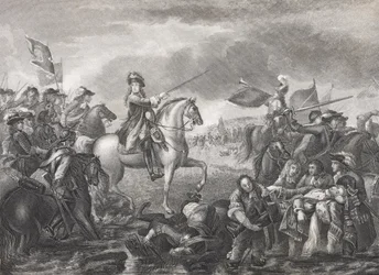 El rey Guillermo III en la batalla del Boyne, 1690, de 