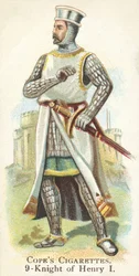 Caballero, Rey Enrique I (cromolitografía)