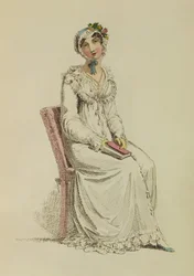 Vestido de Mañana para Damas, lámina de moda de Ackermanns Repository of Arts, 1815