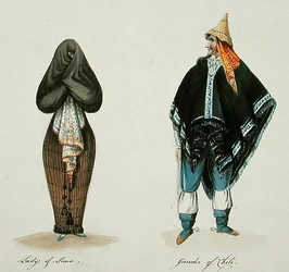 Dama de Lima y gaucho de Chile