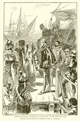 Desembarco de Richard Chancellor en Holmogory, en el Mar Blanco, 1553