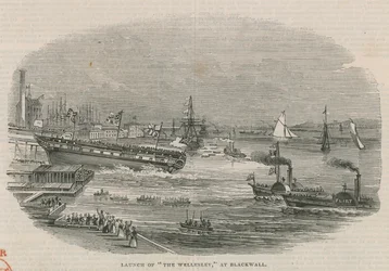 Lanzamiento del Wellesley en Blackwall