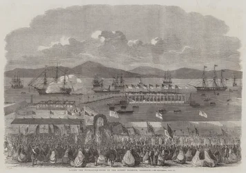 Colocación de la primera piedra del puerto de Albert, Greenock