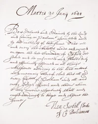 Carta de Henry Scobell, 20 de junio de 1648