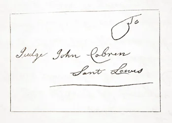 Carta de Daniel Boone al juez John Cobren, original fechado el 5 de octubre de 1809