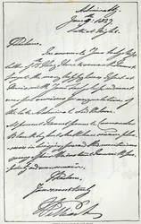Carta de Guillermo IV a Lady Nelson, 1827, publicada en 