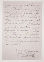 Carta de Carlos I al Duque de Buckingham