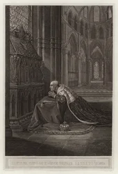 Luis VII Rey de Francia ante la tumba de Becket