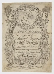 Drapero de lino, Bingley & Bragg, tarjeta comercial