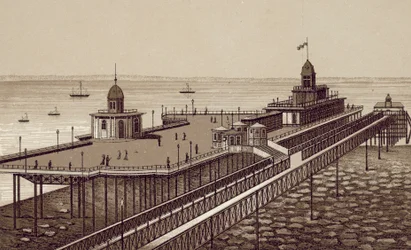 Liverpool: New Brighton Pier (litografía)