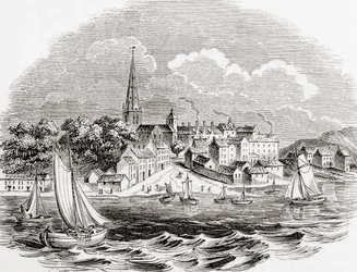 Londonderry, Irlanda del Norte, de Old England: A Pictorial Museum, pub. 1847