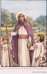 Pastor amoroso de tus ovejas, ilustración del Libro de Himnos para Niños, 1929