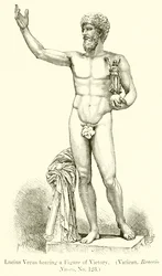 Lucio Vero llevando una Figura de la Victoria. (Vaticano, Braccio Nuovo. No. 123)