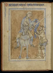 San Martín y el mendigo, de un manuscrito iluminado