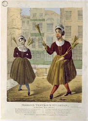 Madame Vestris y el Sr. Liston en su Dúo Compra una Escoba, pub. por Ingrey & Madeley, 1826