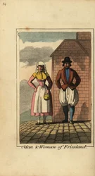 Hombre y mujer de Frisia, Holanda
