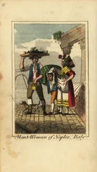 Hombre y mujer de Nápoles, Italia