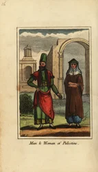 Hombre y mujer de Palestina