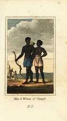 Hombre y mujer de Senegal