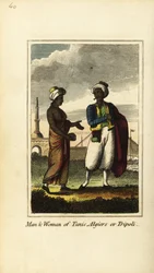 Hombre y mujer de Túnez, Argel o Trípoli