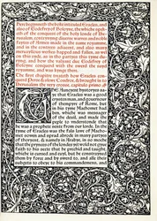 Manuscrito con inicial historiada "G" y borde de página completo, 1893
