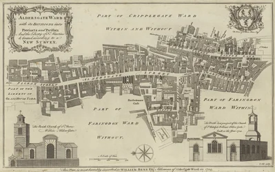 Mapa del distrito de Aldersgate, Ciudad de Londres