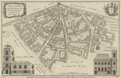 Mapa del distrito de Aldgate, Londres