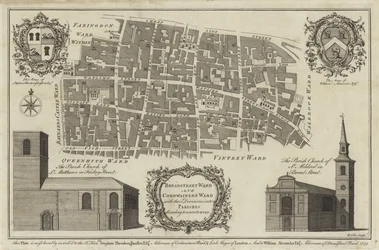 Mapa del distrito de Bread Street y Cordwainers, Londres
